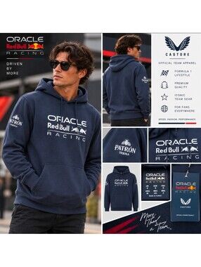 Oracle Red Bull Racing Castore F1 Core Hoodie Night Sky NWT Men’s Small